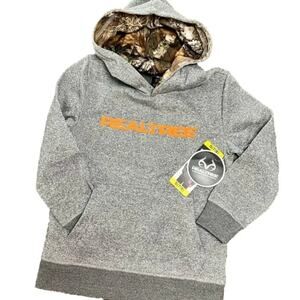 RealTree Hoodie Boys Camouflage Gray Size Small NWT